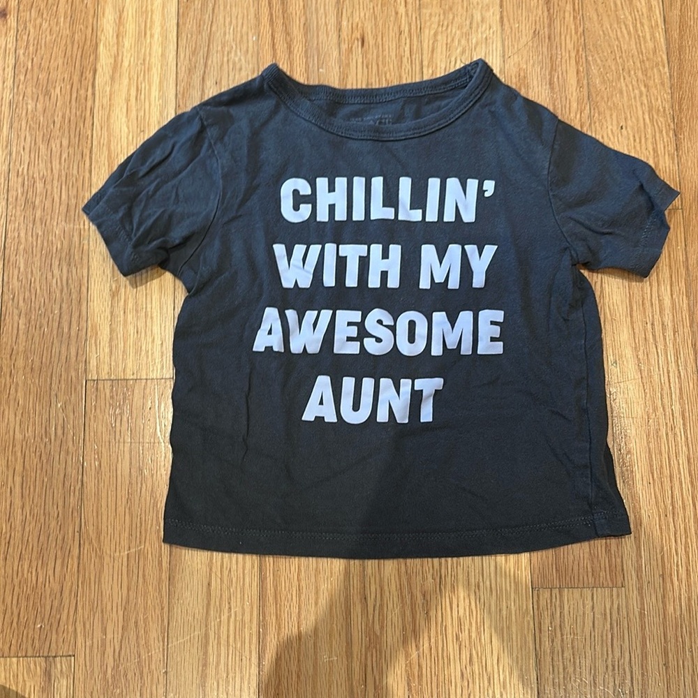 Chillin' With My Awesome Aunt Kids Shirt - Black